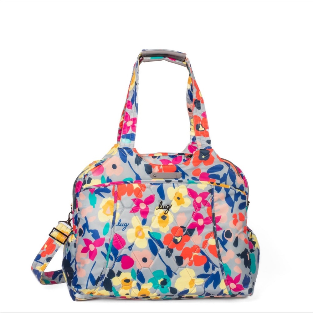 🌸🌼🌺 lug Pontoon 2 overnight bag - EUC - Wildflower multi